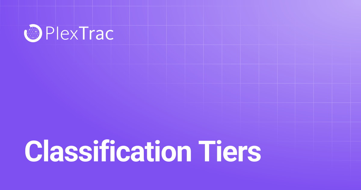Classification Tiers | PlexTrac Documentation